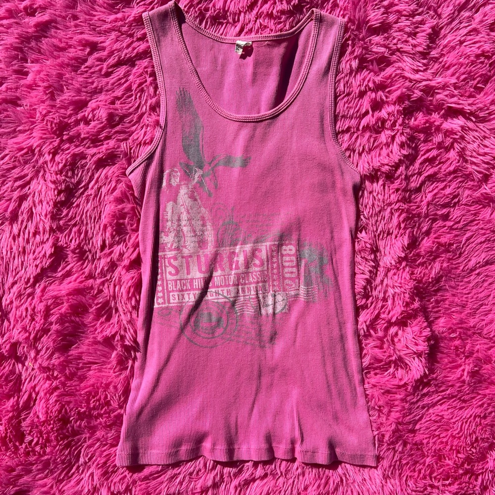 pink sturgis biker tank